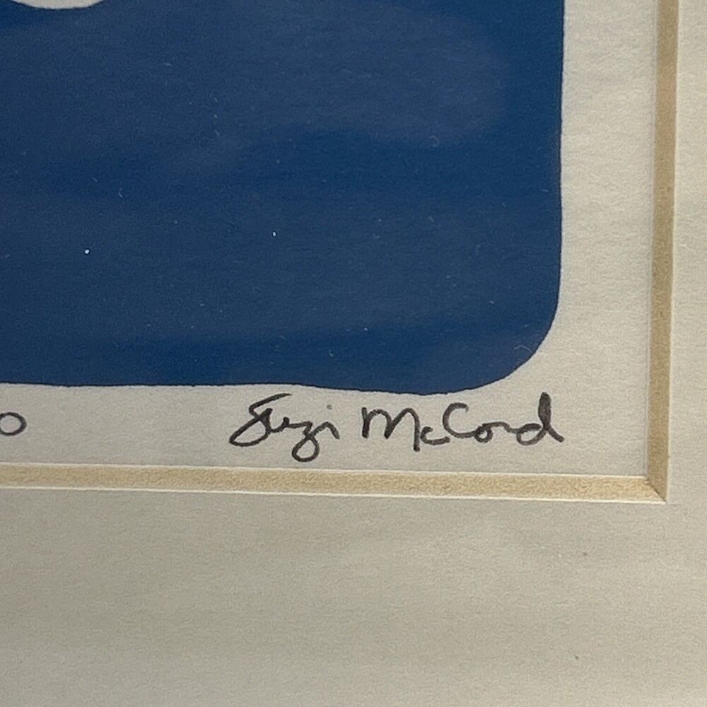 VTG Suzi McLeod Signed 11X14 Limited Edition Serigraph Moon Over Flamingo 2/100 - Picture 6 of 8